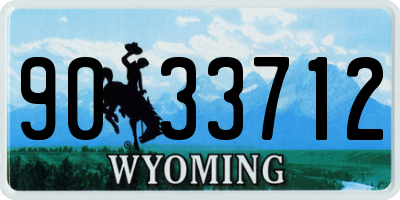WY license plate 9033712