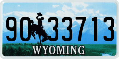WY license plate 9033713