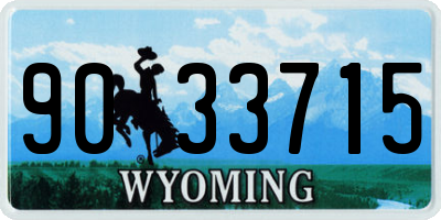 WY license plate 9033715