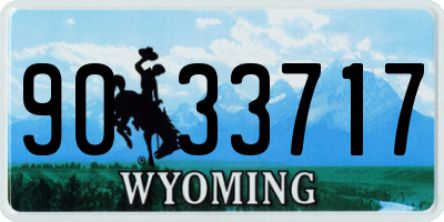 WY license plate 9033717