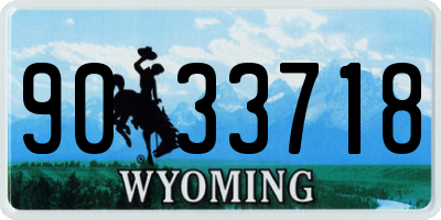 WY license plate 9033718