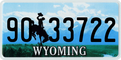 WY license plate 9033722