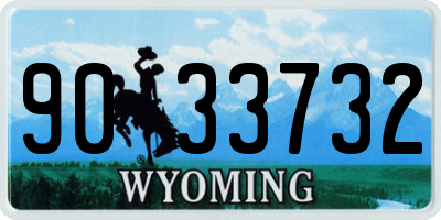 WY license plate 9033732