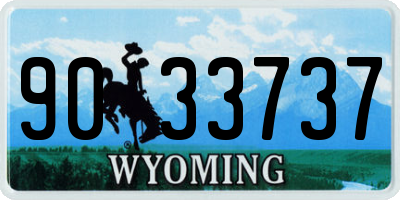WY license plate 9033737