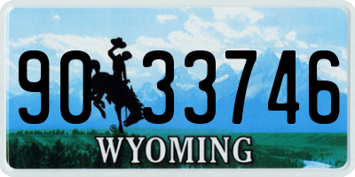 WY license plate 9033746