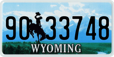 WY license plate 9033748