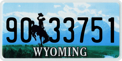 WY license plate 9033751