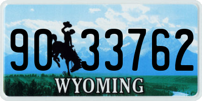 WY license plate 9033762
