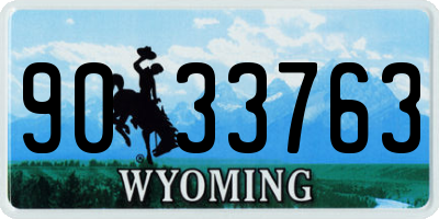 WY license plate 9033763