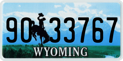 WY license plate 9033767