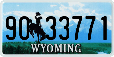 WY license plate 9033771