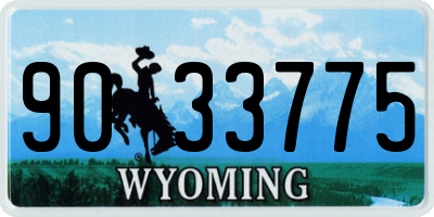 WY license plate 9033775