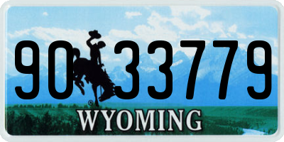 WY license plate 9033779