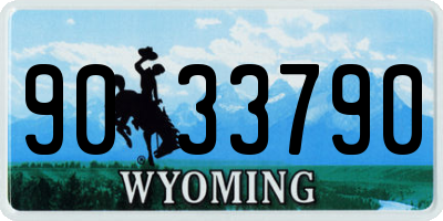 WY license plate 9033790