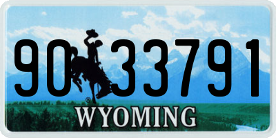 WY license plate 9033791