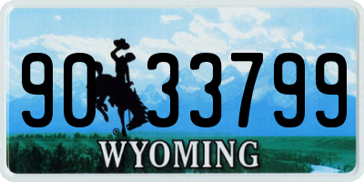 WY license plate 9033799