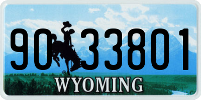 WY license plate 9033801