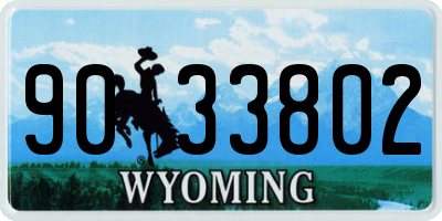 WY license plate 9033802