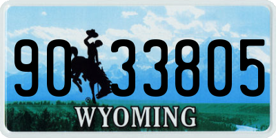 WY license plate 9033805