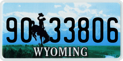 WY license plate 9033806