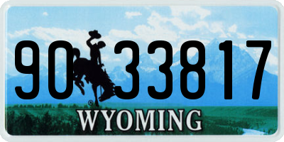 WY license plate 9033817
