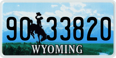 WY license plate 9033820