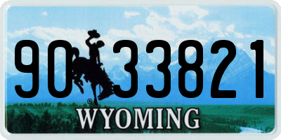 WY license plate 9033821