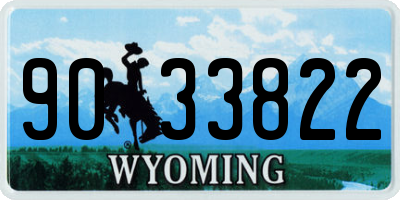WY license plate 9033822