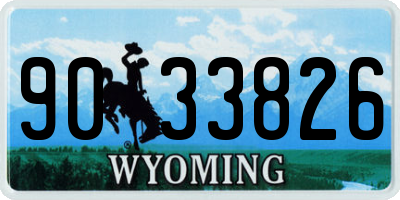WY license plate 9033826