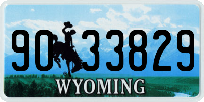 WY license plate 9033829
