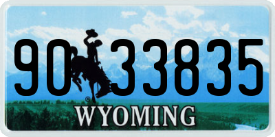 WY license plate 9033835