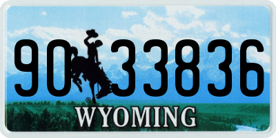 WY license plate 9033836