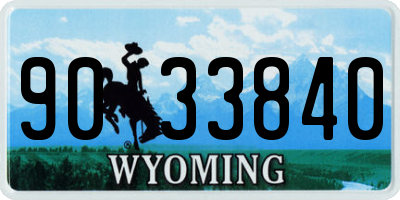WY license plate 9033840