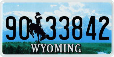 WY license plate 9033842