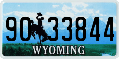 WY license plate 9033844