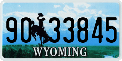 WY license plate 9033845