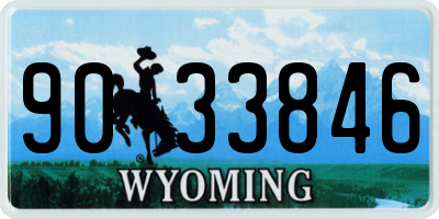 WY license plate 9033846