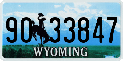 WY license plate 9033847