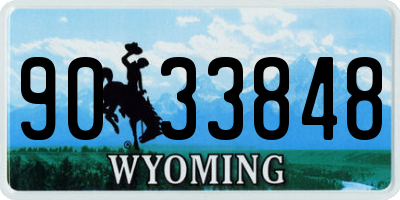 WY license plate 9033848