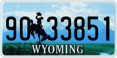 WY license plate 9033851