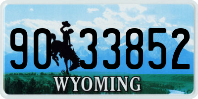 WY license plate 9033852