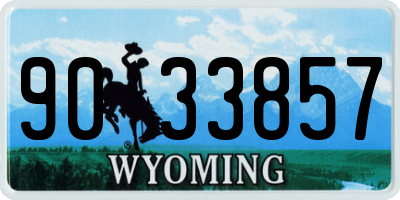 WY license plate 9033857