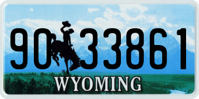 WY license plate 9033861