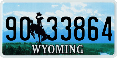 WY license plate 9033864
