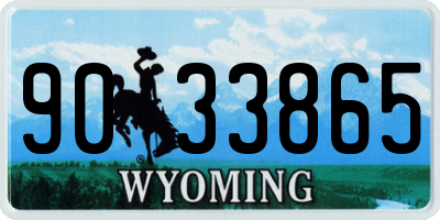 WY license plate 9033865