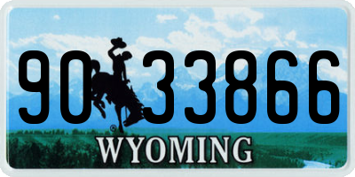 WY license plate 9033866