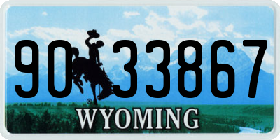 WY license plate 9033867