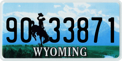 WY license plate 9033871