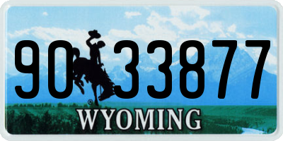 WY license plate 9033877