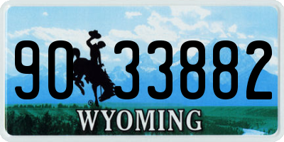WY license plate 9033882